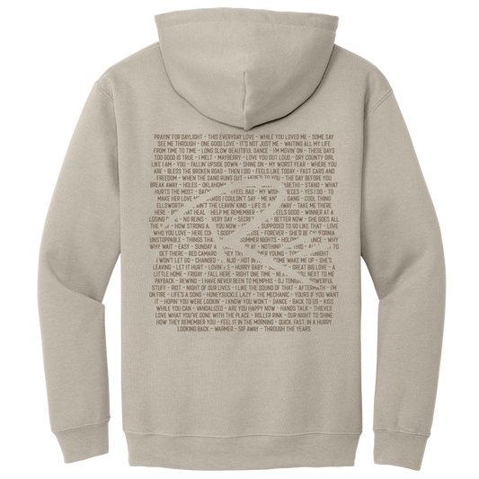 Sand Song List Pullover Hoodie